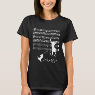Camiseta Musical Cats Music Lov De Gato E Nota