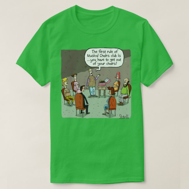 Camiseta Musical Chairs Club (Frente do Design)