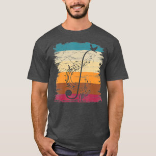 Camiseta Musical Composer Music Notes Músico Retro Clef