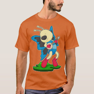 Camiseta Musical de Borboleta Música de Violão