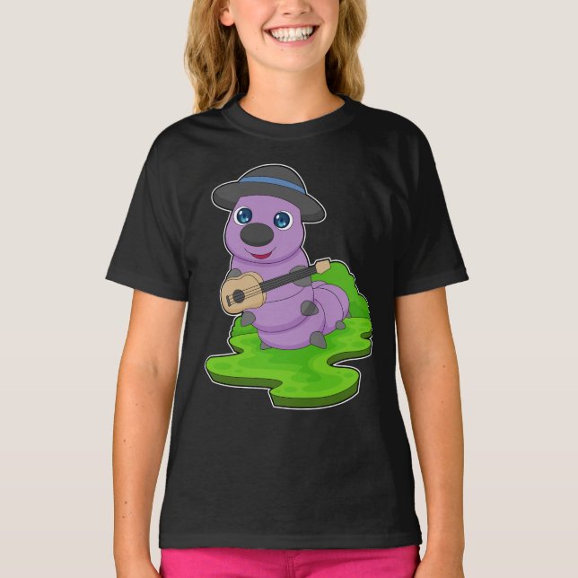 Camiseta Musical de lagartas (Frente)