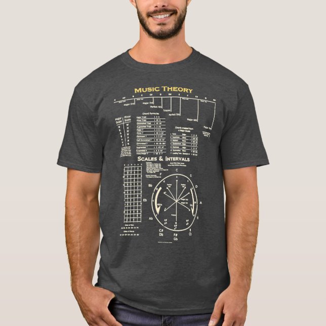 Camiseta Musical do Compositor de Música em Teoria da Músic (Frente)