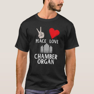 Camiseta Musical do Instrumento Musical de Órgãos de Câmara