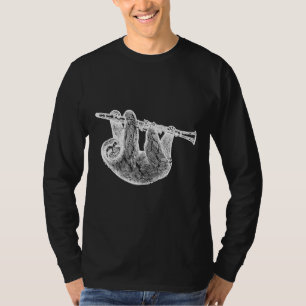 Camiseta Musical do Jogador Clarinet Engraçado