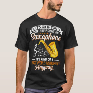 Camiseta Musical do jogador saxofone saxofone saxofone