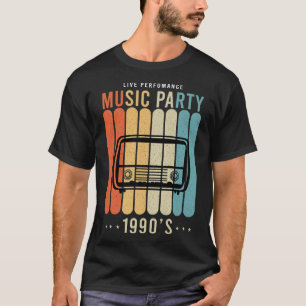 Camiseta Musical do Live Performance Music Party, 90s Music