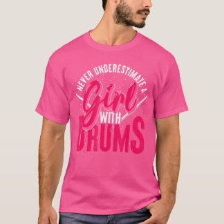 Camiseta Musical Drummer Women Girls Gift Idea Drums