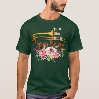 Camiseta Musical Girl Flower Music Trombone