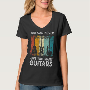 Camiseta Musical Guitarrista Que Nunca Se Pode Ter Muitas G