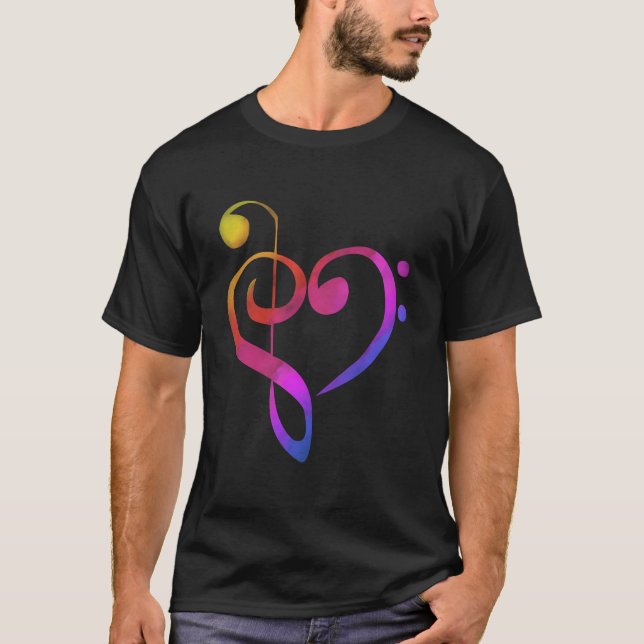 Camiseta Musical He Colorful Theme Music Hoddie (Frente)