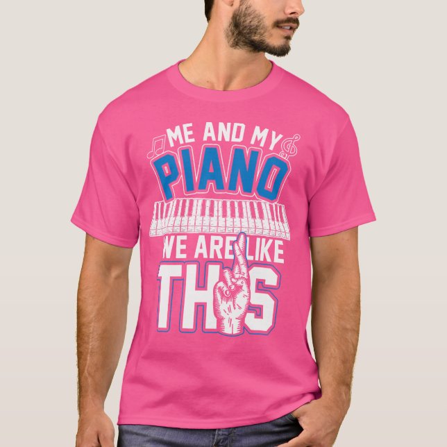 Camiseta Musical Instrument Music Gifts Pianist Piano (Frente)