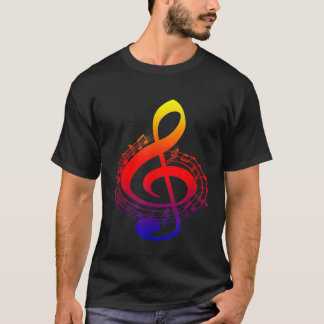 Camiseta Musical Instrumento Musical Music Treble Clef