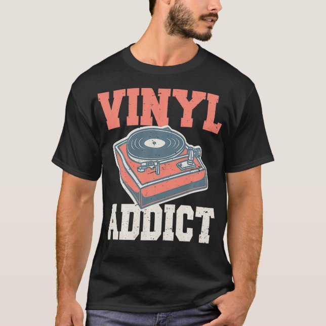 Camiseta Musical Lover Vinyl Player Records (Frente)