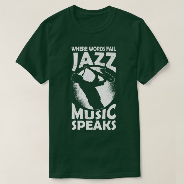 Camiseta Musical Musical Instrumento Musical Notes Jazz Cot (Frente do Design)