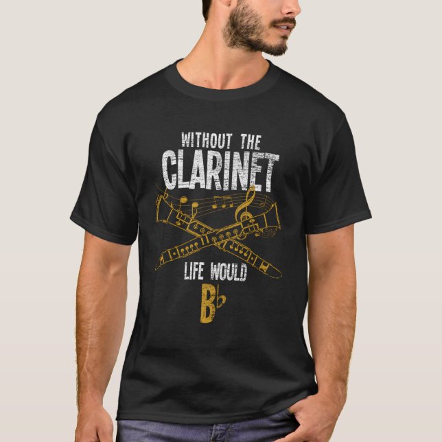Camiseta Musical Musical Instrut Clarinet (Frente)