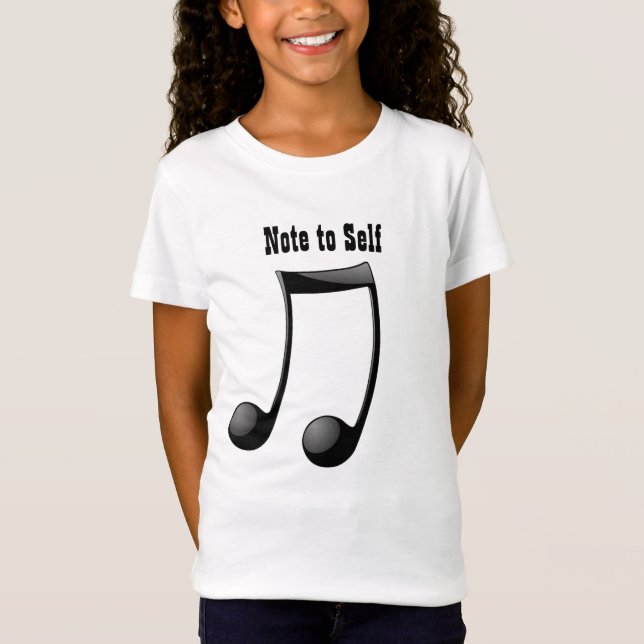 Camiseta Musical - Nota para si próprio (Frente)