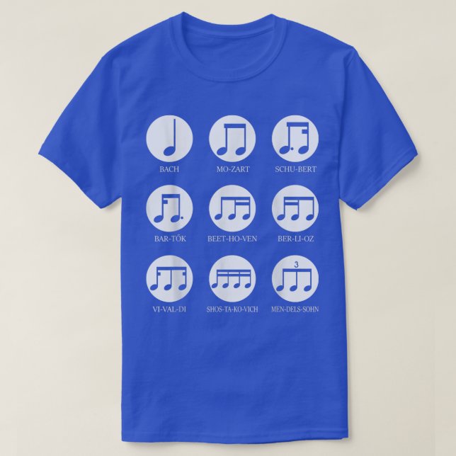 Camiseta Musical Notes Classical Music Composer Professora  (Frente do Design)