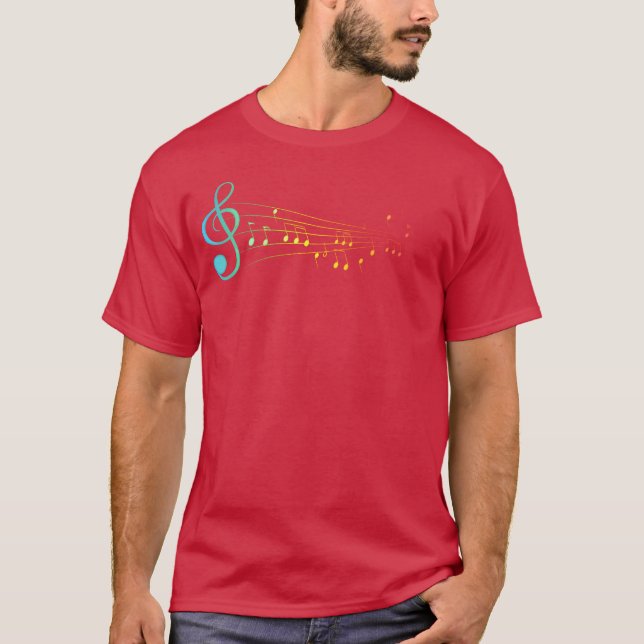 Camiseta Musical Notes Music Pai (Frente)
