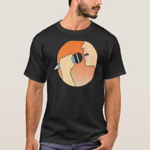 Camiseta Musical Singer Microphone Music Premium