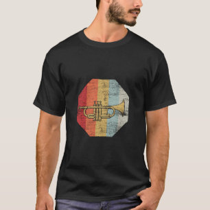 Camiseta Musical Trumpeter Oferece Presente Marcado Banda T