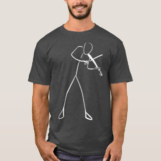 Camiseta Musical Violino Jogador Mínimo de Violência