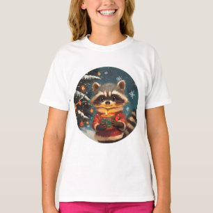 Camiseta Músicas de Natal com neve de guaxinim