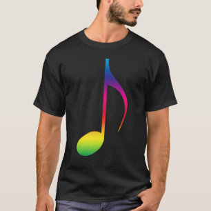 Camiseta Músicas de notas musicais, cantoras de música, cor