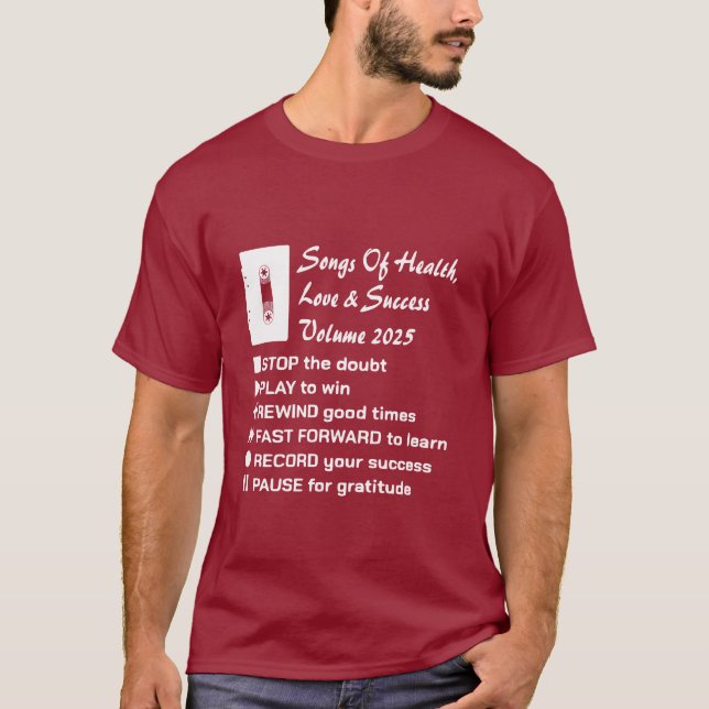 Camiseta Músicas De Saúde, Amor E Sucesso 2025 (Frente)