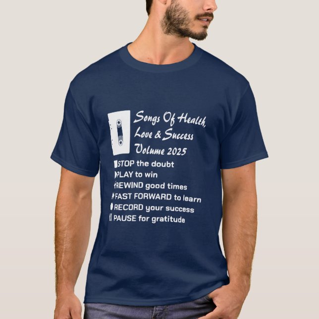Camiseta Músicas De Saúde, Amor E Sucesso 2025 (Frente)