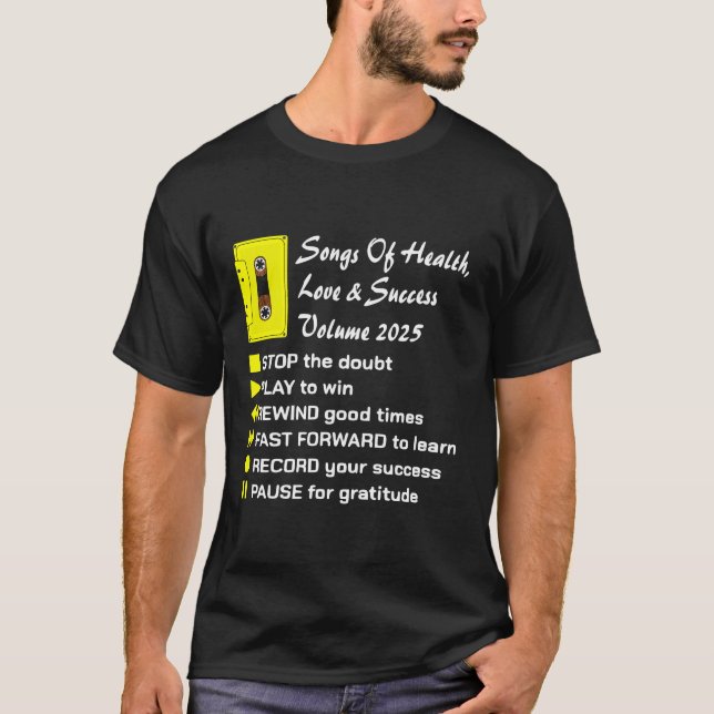 Camiseta Músicas De Saúde, Amor E Sucesso 2025 (Frente)