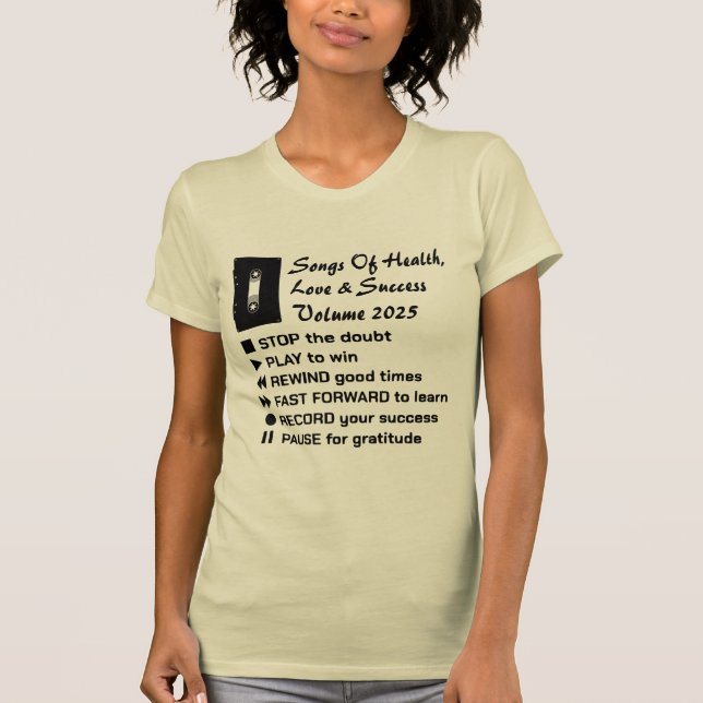 Camiseta Músicas De Saúde, Amor E Sucesso 2025 (Frente)