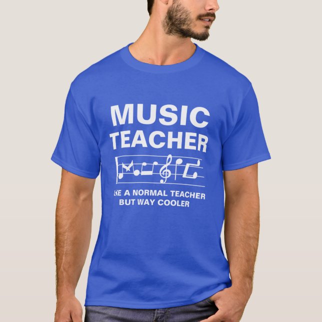 Camiseta Musiceacher Like A Normaleacher But Way Cooler Awe (Frente)