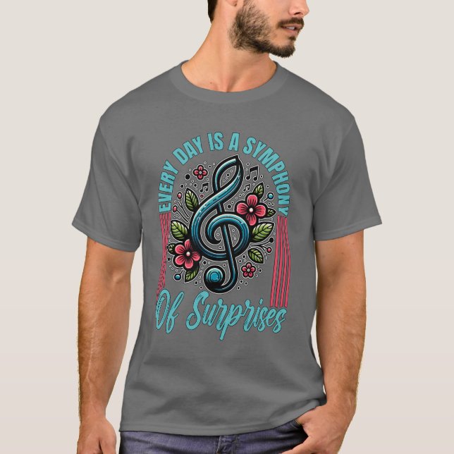 Camiseta Musiceacher Todos Os Dias É Uma Sinfonia Música Fu (Frente)