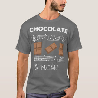 Camiseta Musician and Chocolate Fan Chocolatier Music Notes