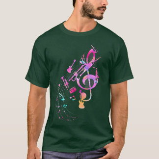 Camiseta Musicianreble Retro de Notas Musicianreble de Inst