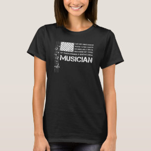 Camiseta Músico Americano Bandeira EUA Vintage Perfeito Par