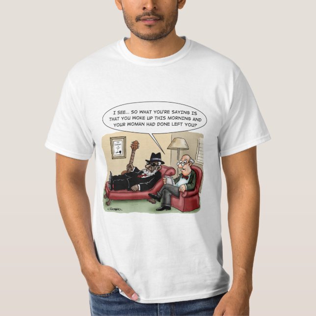 Camiseta Músico Blues em terapia (Frente)