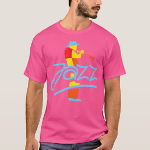 Camiseta Músico Colorido de Trompete de Jazz