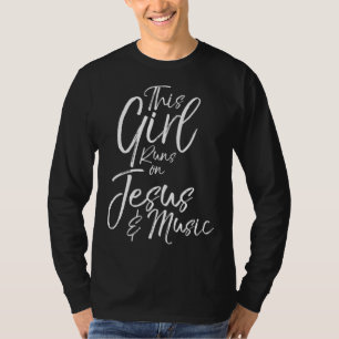 Camiseta Músico Cristão Presente Esta Garota Funciona com J