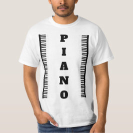 Camiseta Músico das Chaves do Piano Preto e Branco legal