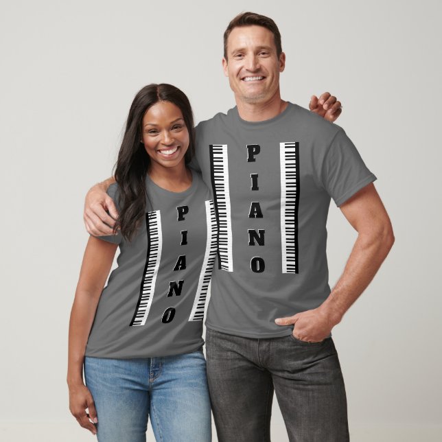 Camiseta Músico das Chaves do Piano Preto e Branco legal (Unissex)