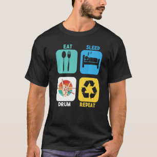 Camiseta Musico de Drummer Musical do Instrumento de Percus