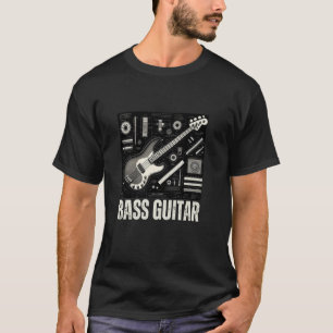 Camiseta Músico de Groove de Guitarra Baixo Baixista Tocado