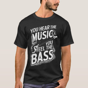 Camiseta Músico de Guitarra Baixo Para Tocador de Baixo Bai