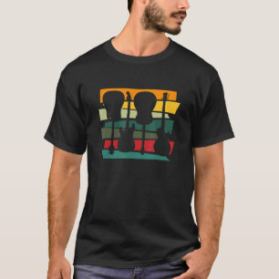Camiseta Músico de Guitarra Retro Baixista Tocador de Guita