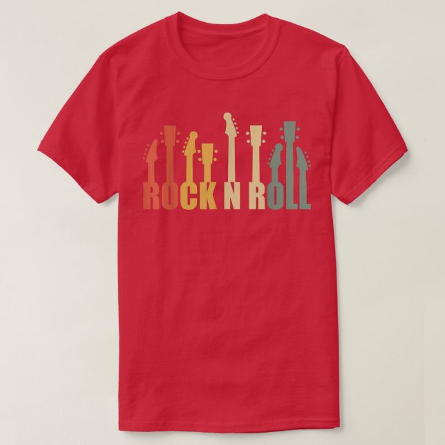 Camiseta Músico de Guitarras Acústicas de Rock e Roll Ro (Frente do Design)