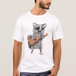 Camiseta Músico de guitarrista do Raccoon Trash Panda Cant