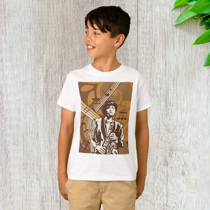Camiseta Músico de Jazz com Saxofone