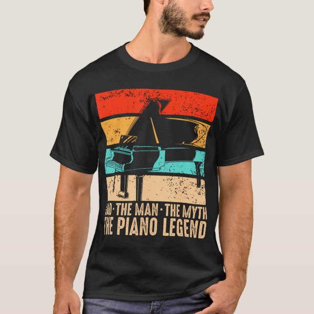 Camiseta Músico de teclado pianista do pianista do piano Pa (Frente)
