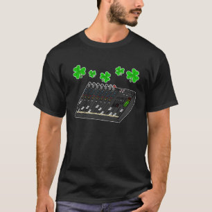 Camiseta Músico do Engenheiro de som do Dia de São Patrício